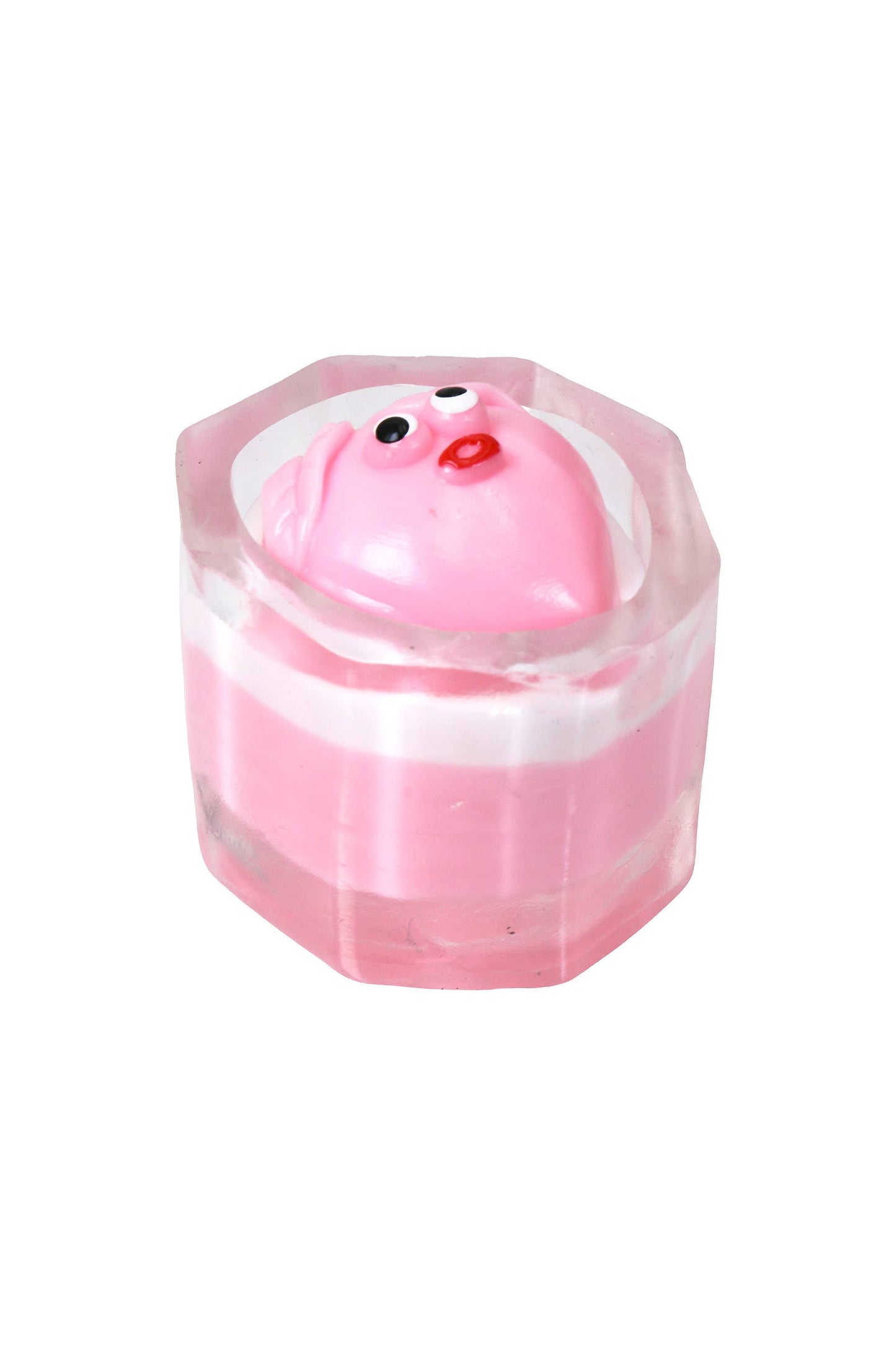 Cute Fruit Dessert Cup 3D Sticky Mochi Squishy Bag