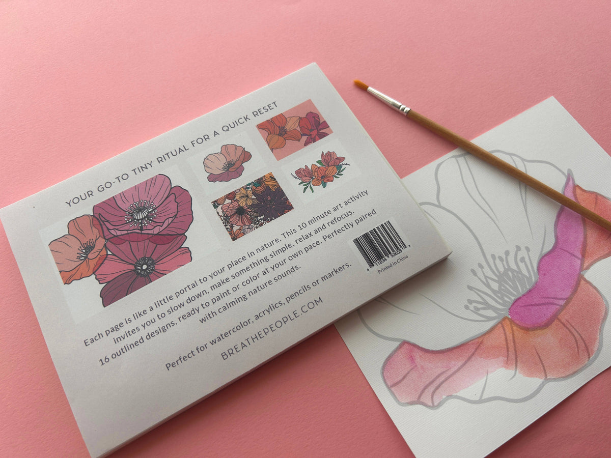 10 Minute Creative Escape Art Book - Vintage Bloom