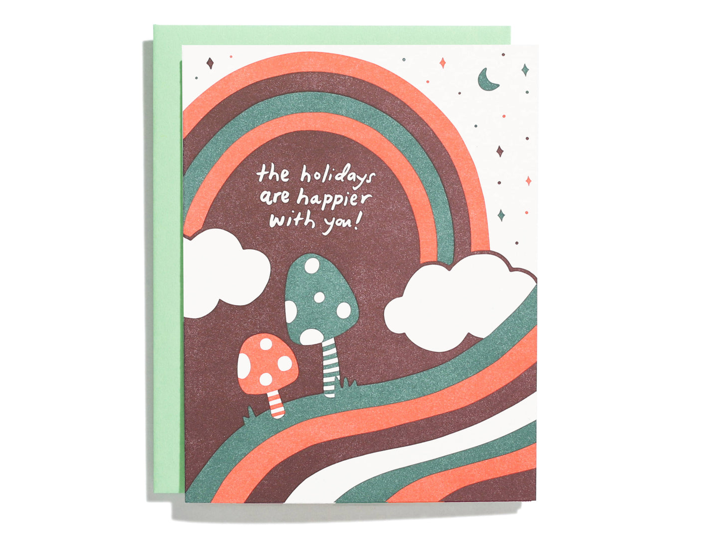 Holidays Are Happier - Letterpress Greeting Card