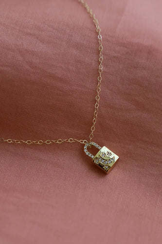 CELESTIAL LOCK CHARM NECKLACE - Front & Company: Gift Store