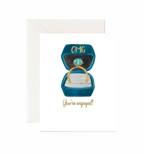 Omg You're Engaged - Greeting Card - Front & Company: Gift Store