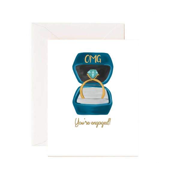 Omg You're Engaged - Greeting Card