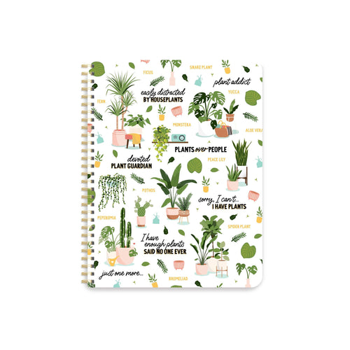 Plant Lovers Coil Bound Notebook - Front & Company: Gift Store