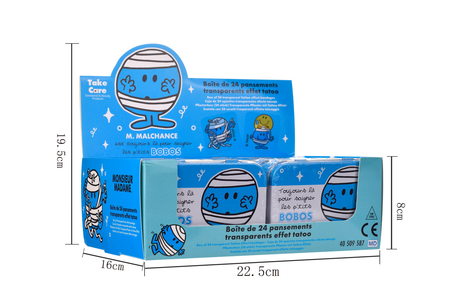 Monsieur Madame - Metal box of 24 bandages