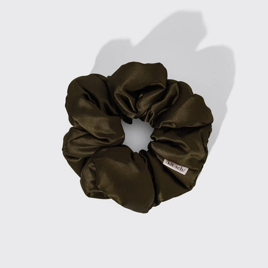 Pillow Scrunchies in Satin 4pc - Black