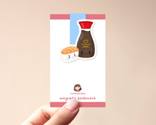 Load image into Gallery viewer, Soy Sauce and Nigiri Magnetic Bookmark
