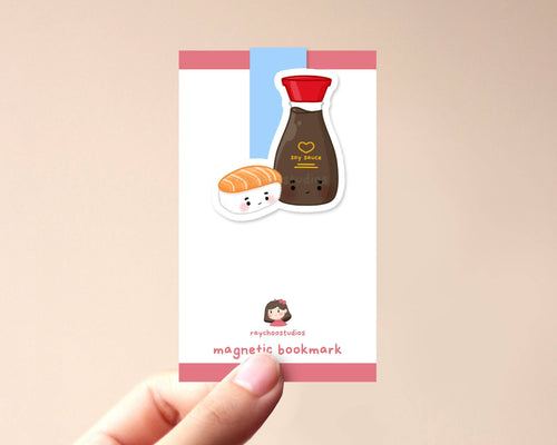 Soy Sauce and Nigiri Magnetic Bookmark - Front & Company: Gift Store