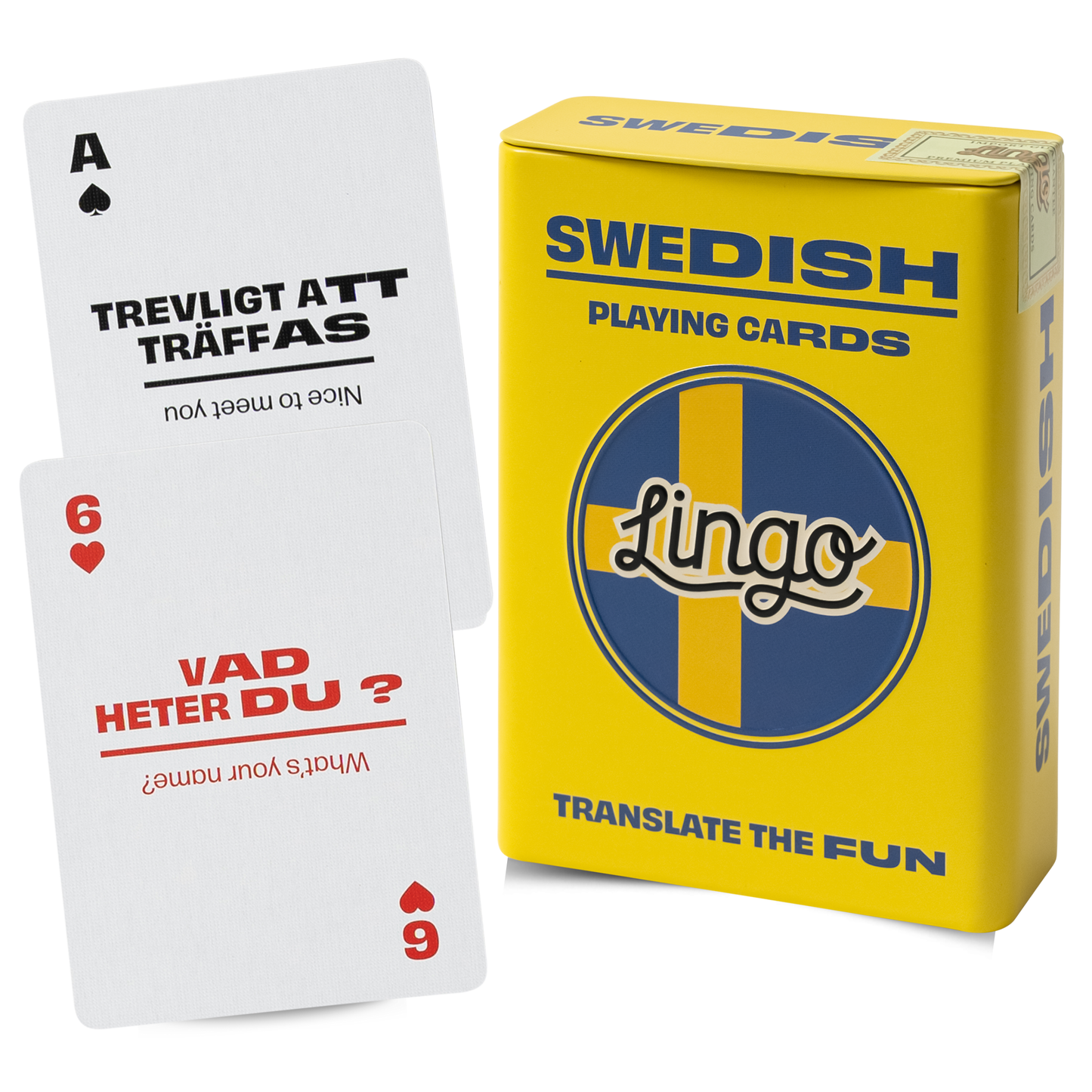 Swedish Travel Playing Cards in Tin Travel Case