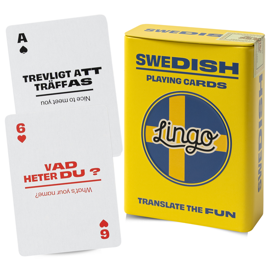 Swedish Travel Playing Cards in Tin Travel Case