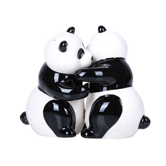 Hugging Giant Pandas Salt and Pepper Shakers Set