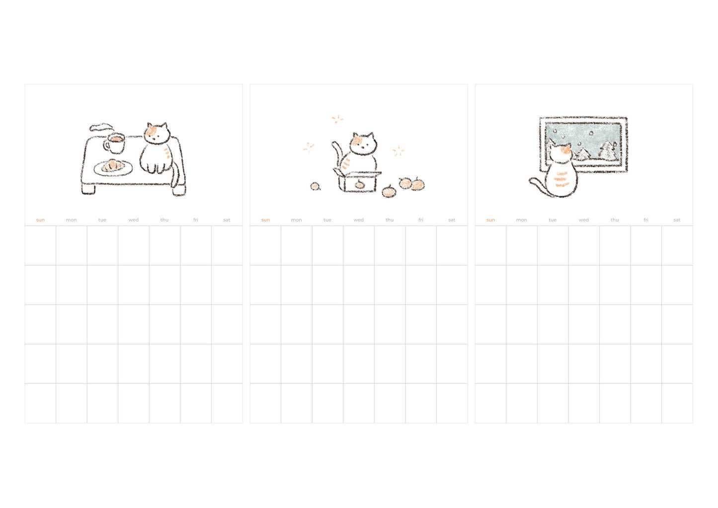 Monthly Plan Calender Sticker (12 Sheets/pcs) - 1187