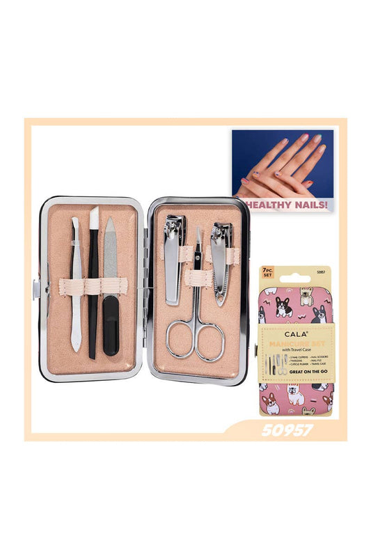 CALA 50957 Manicure Set with Travel Case Dog Print - 6
