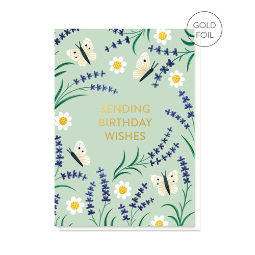 Lavender Floral Birthday Card | Floral Greeting Card - Front & Company: Gift Store