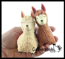 Load image into Gallery viewer, Sand Alpaca Llama - Sand Filled Squishy
