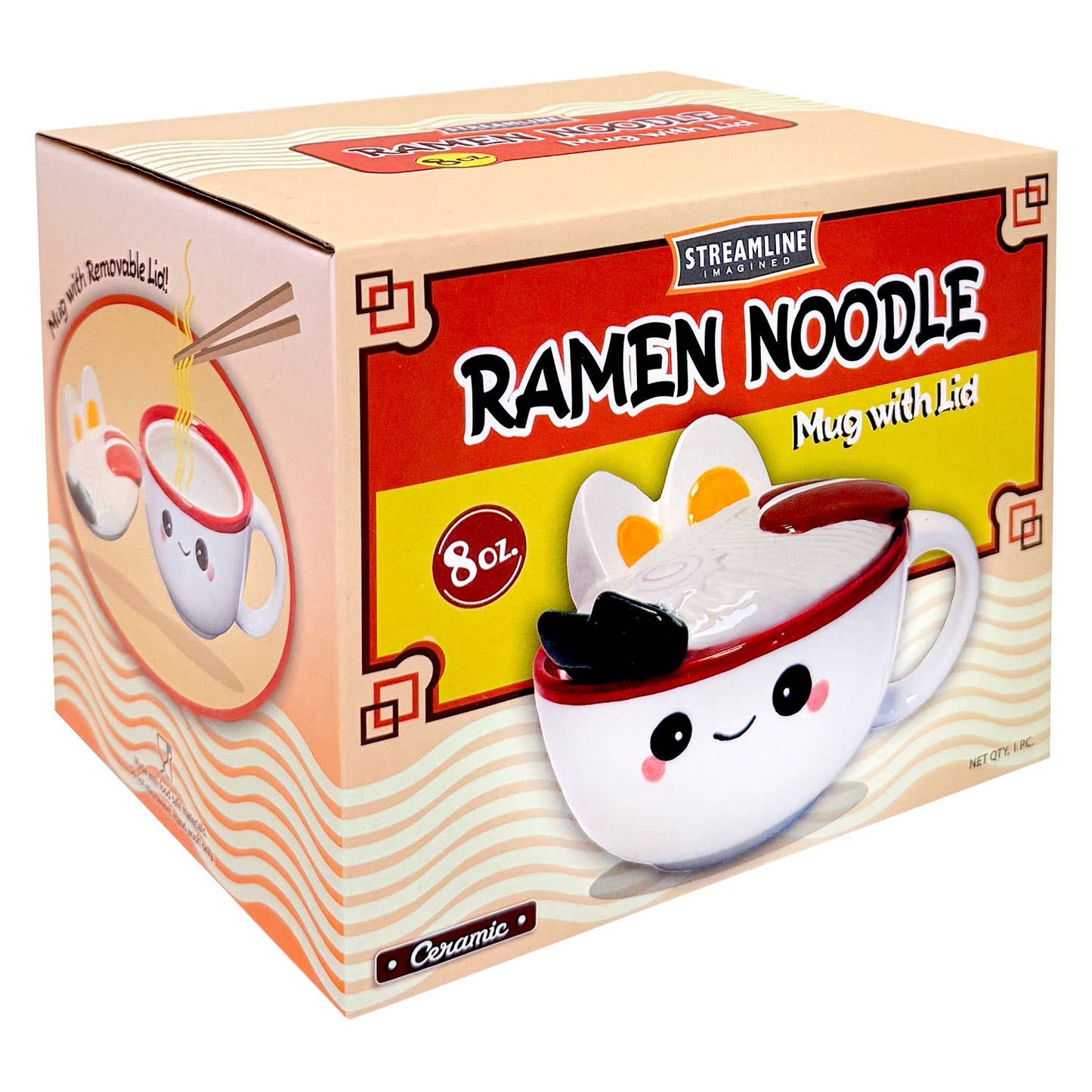 Ramen Noodle Mug W/ Lid - 8 oz