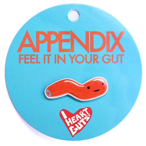 Appendix Lapel Pin - Feel it in Your Gut - Front & Company: Gift Store