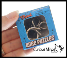 Load image into Gallery viewer, Mini Metal Wire Brain Teaser Puzzles
