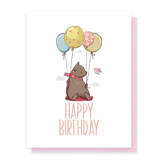 Birthday Bear, Adorable Birthday Greeting Card