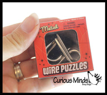 Load image into Gallery viewer, Mini Metal Wire Brain Teaser Puzzles
