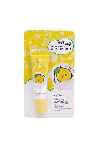 Esfolio ESLBAL Pure Skin Coconut Yuja Lip Balm - Front & Company: Gift Store