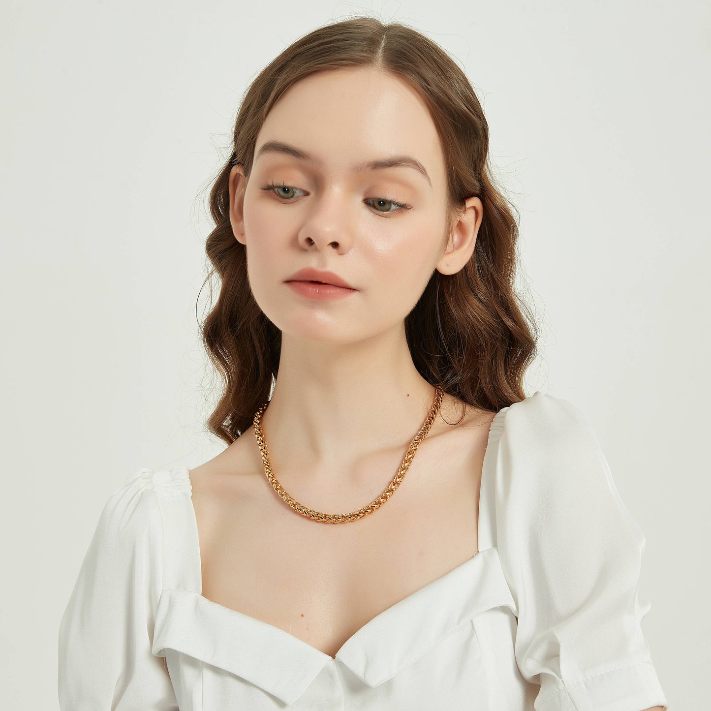 Ella rolo chain necklace, chain necklace, gold necklace