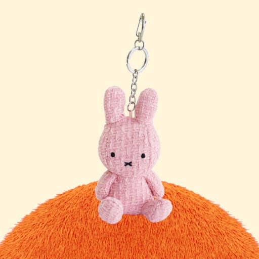 Miffy Tweed Plush Bag Charm Keychain
