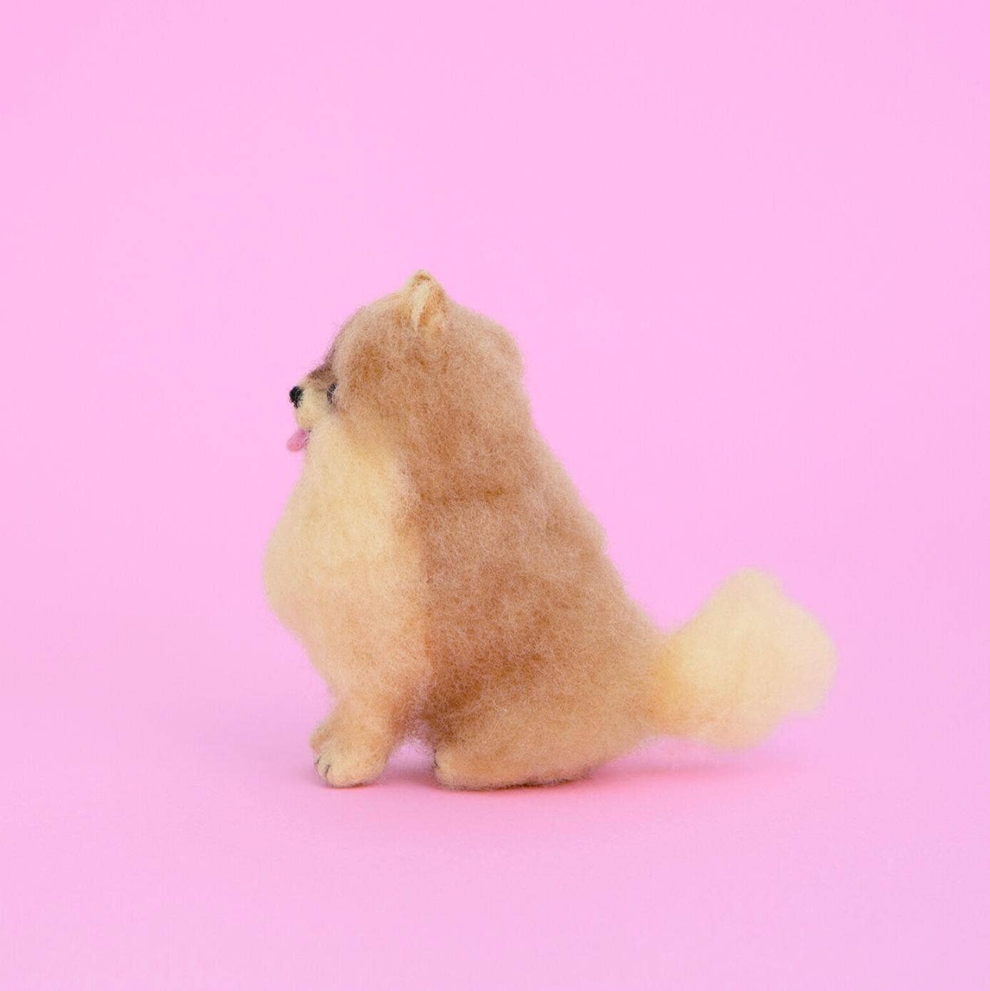 Japanese Pomeranian Needle Felting DIY Kit - Acleane Fiber