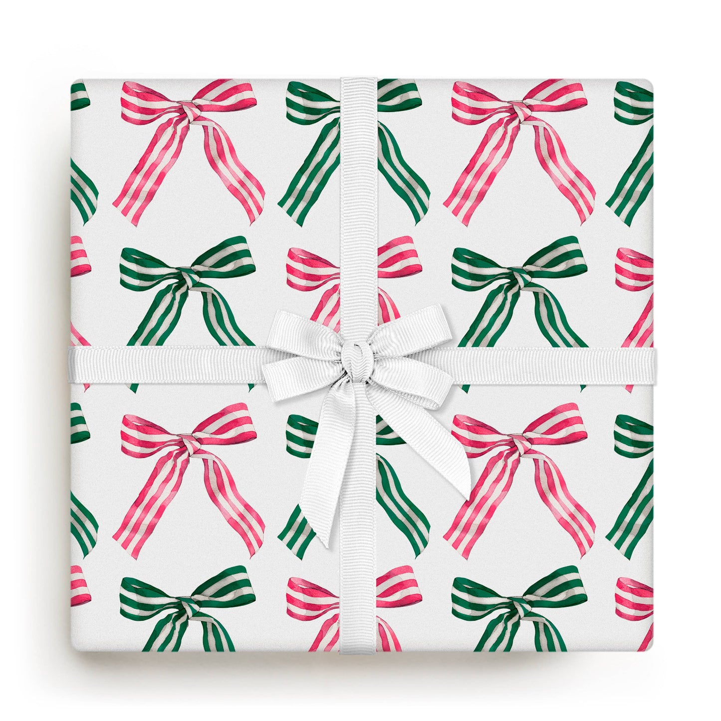 Ribbon Candy Bows Roll of Gift Wrap | Holiday Wrapping Paper