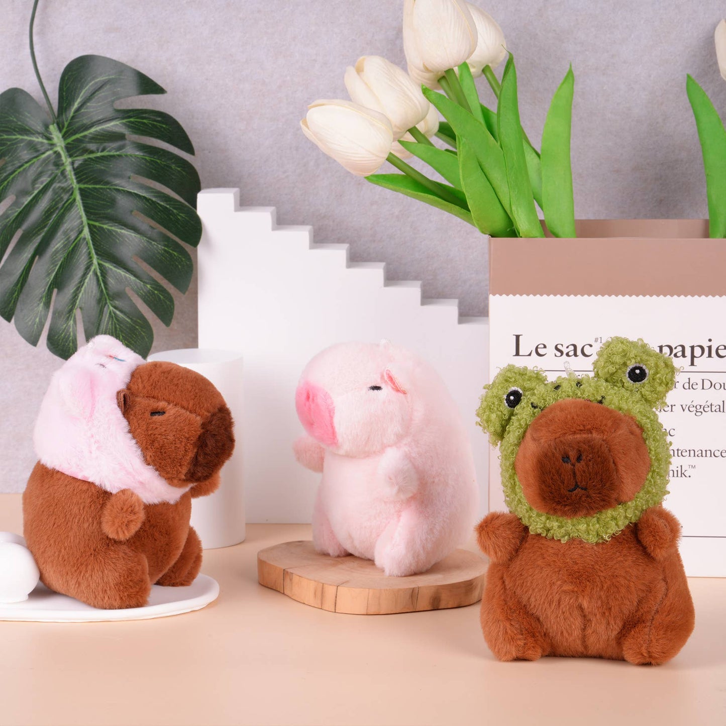 Capybara Plush Keychain