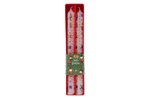 Christmas Santa's Workshop PK2 Advent Candles - Front & Company: Gift Store