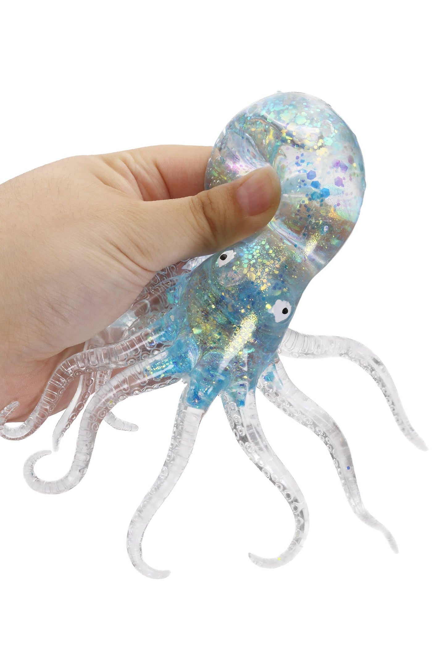 Octopus Glittery Maltose Putty Filled Squishy Toy