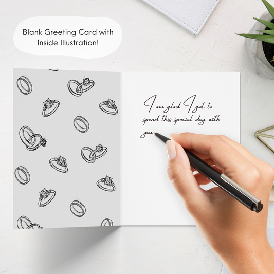 Funny Wedding Bridesmaid Couple Greeting Card (Forever Ever)