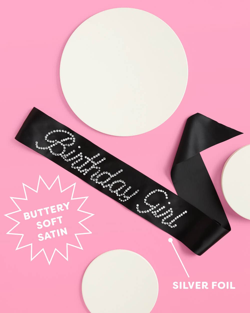 Birthday Girl Black Rhinestone Sash, Party Accessory, Gift