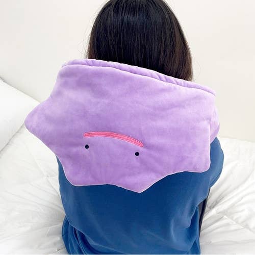 Poketmon Traveling, Daily Neck Pillow With Hoodie Cushion