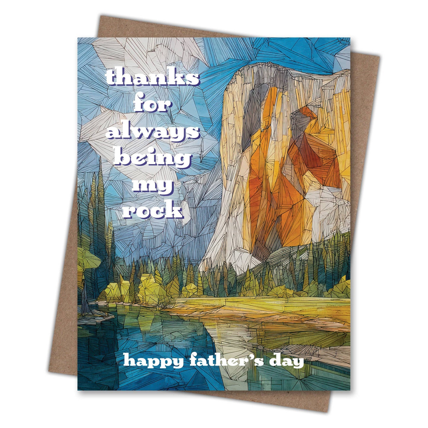 Thanks for Being My Rock - Recycled Father's Day Card
