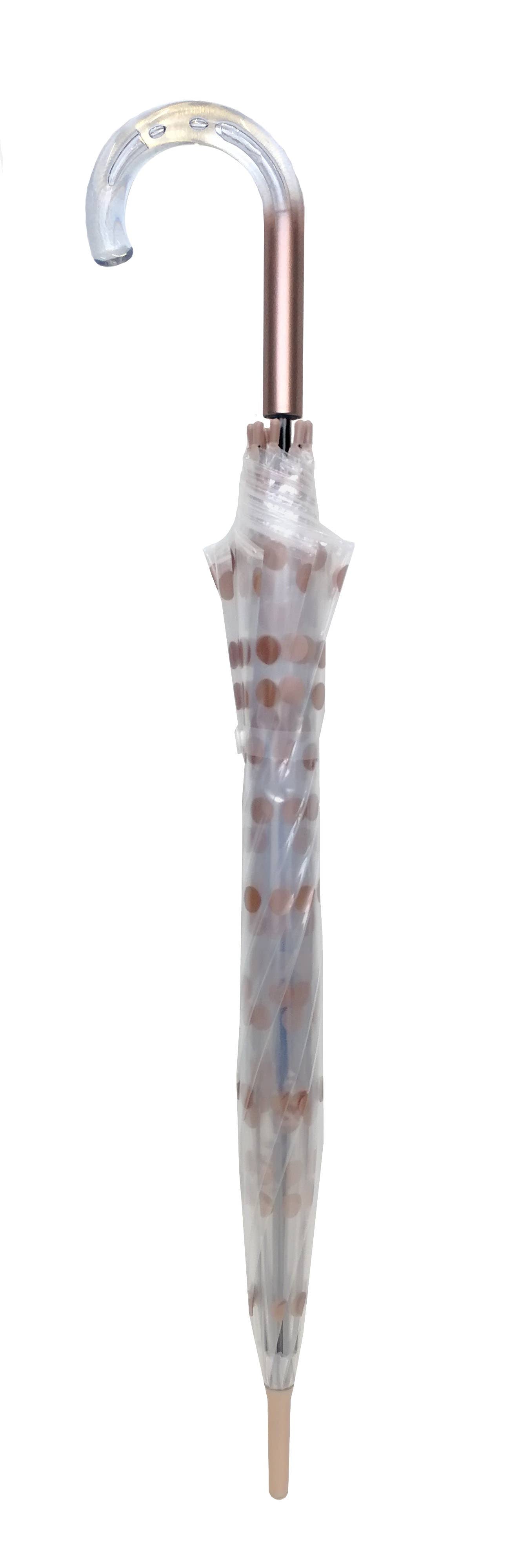 Copper and Silver Polka Dot Umbrella
