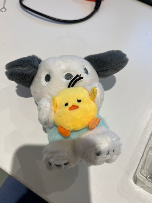 pochacco ylw duck plush keychain