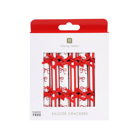Christmas Bow Saucer Crackers