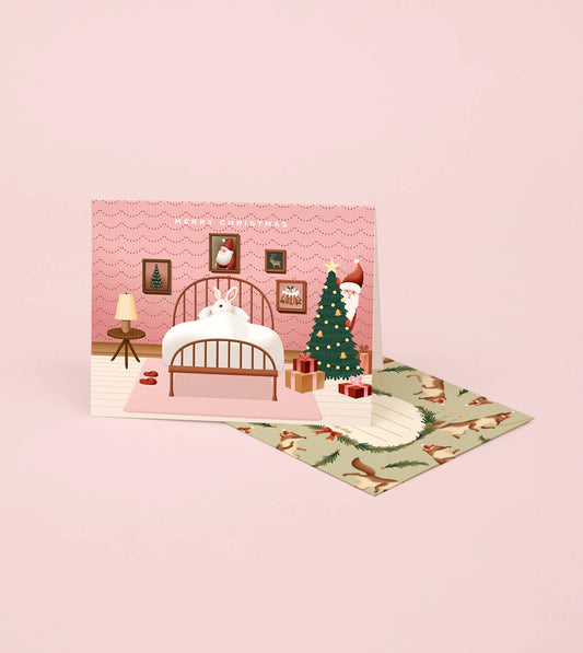 Waiting For Santa Christmas Card
