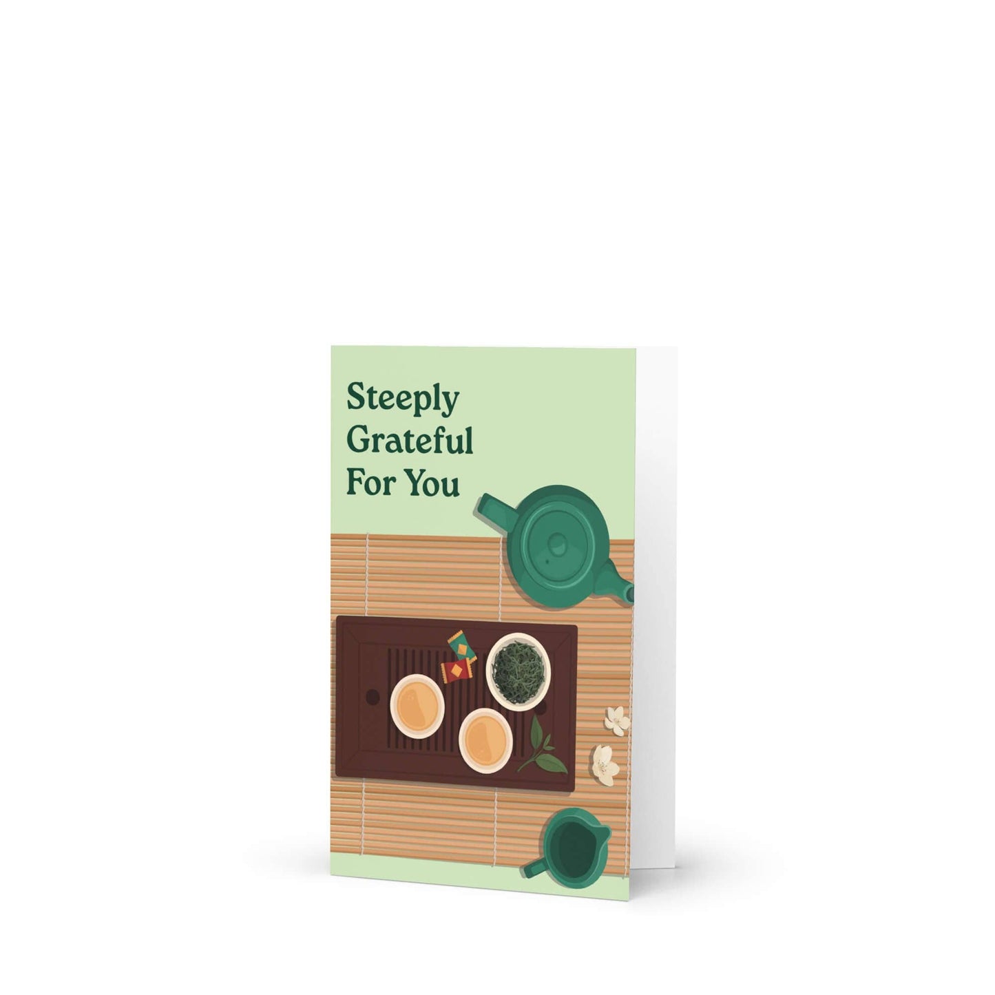 Steeply Grateful | Unique Chinese Gong Fu Tea Asian Greeting Card