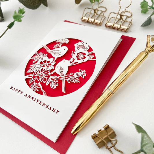 William Morris romantic anniversary card