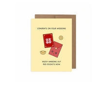 Load image into Gallery viewer, Congrats On Your Wedding | Funny Red Pocket Wedding Card
