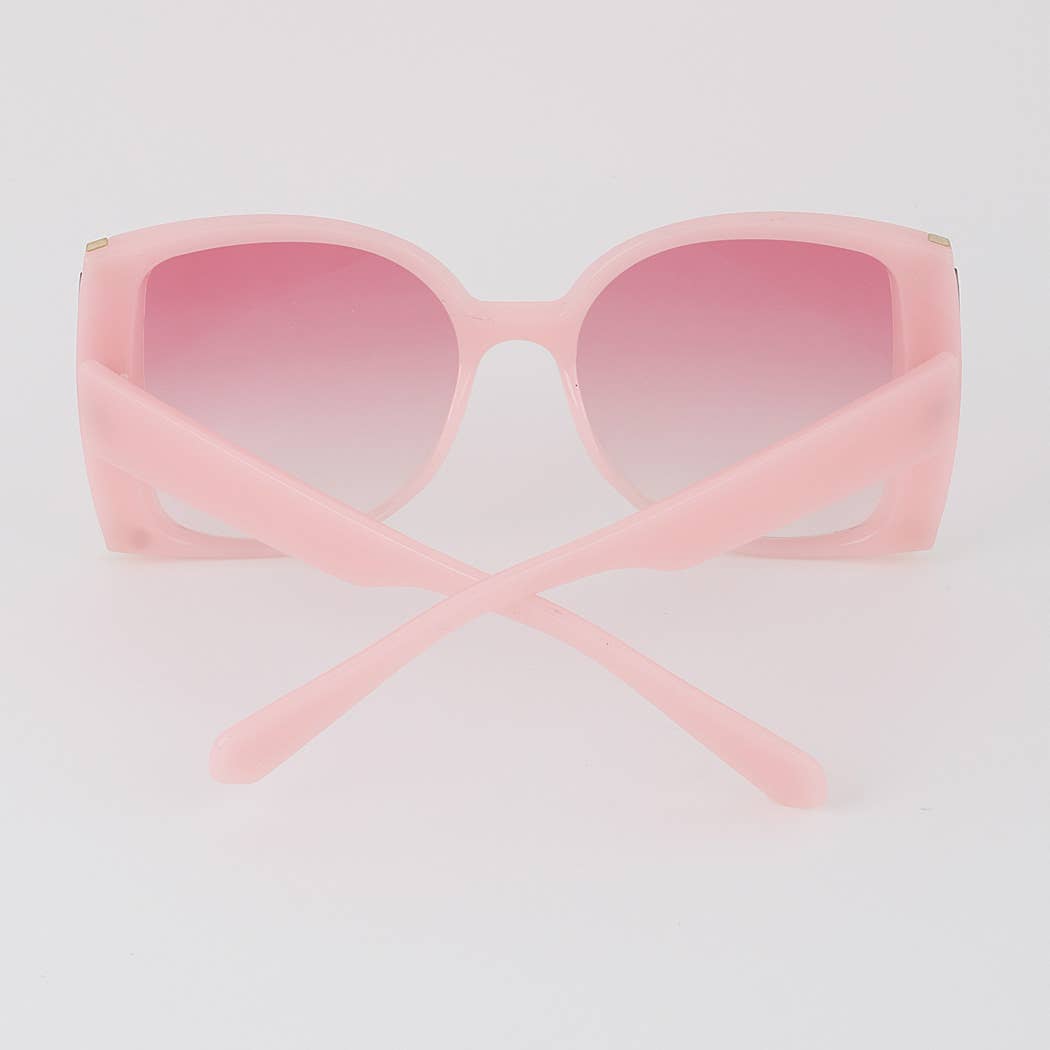 Oversized Rounded Butterfly Frame Sunglasses