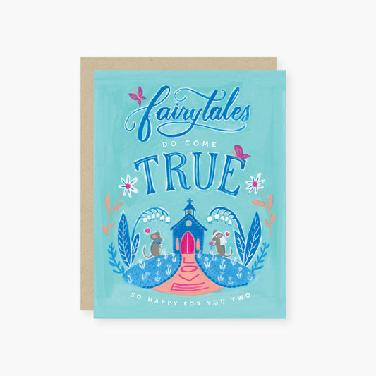 Fairytale mouse wedding card