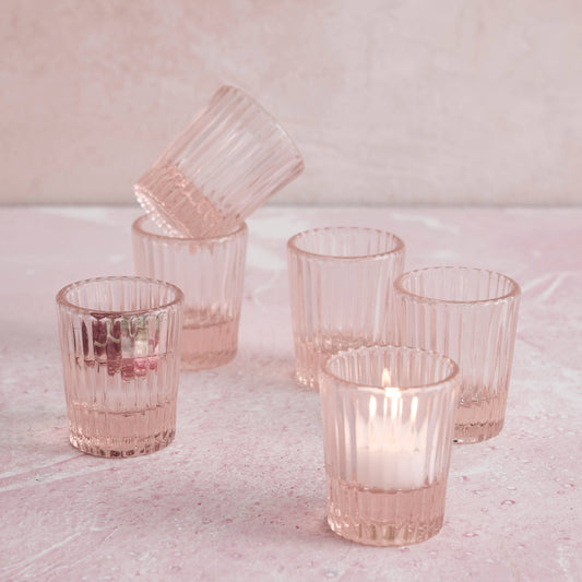 Pressed Pink Shot Glasses