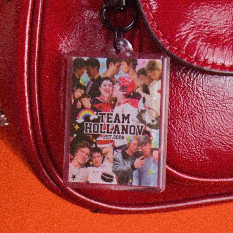 Team Hollonov Heated Rivalry Collage Bag Charm
