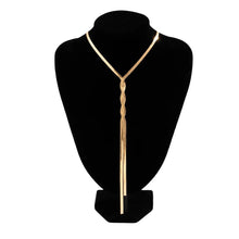 Load image into Gallery viewer, Lariat Snake Chain Braided Tassel
