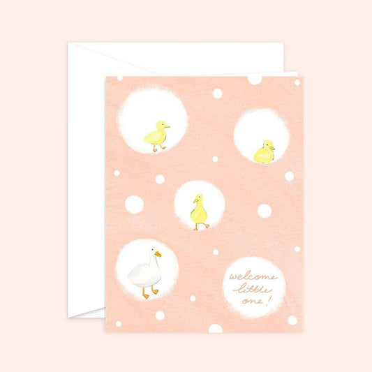 Baby Ducklings - Welcome Little One Greeting Card | New  Mom Baby Card