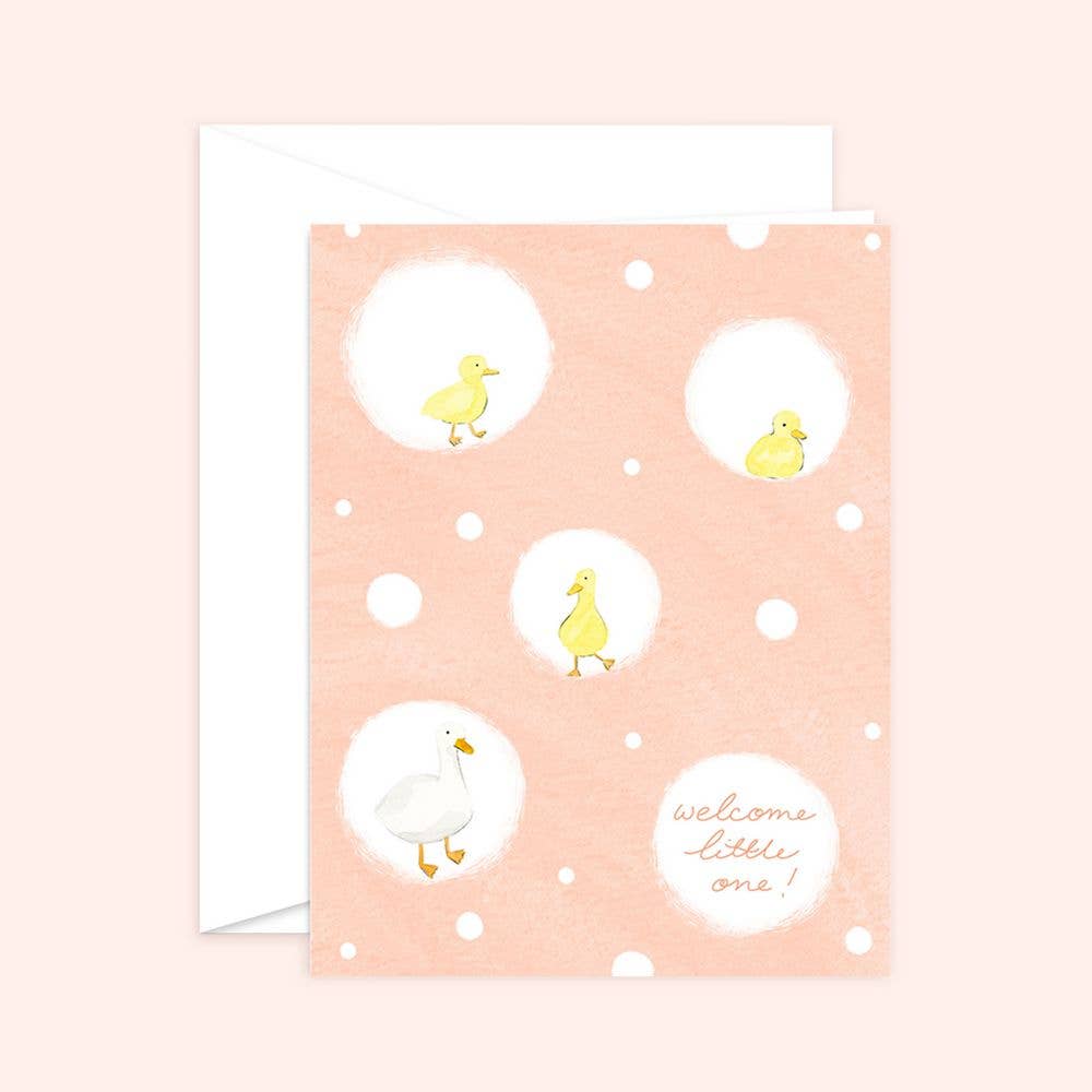 Baby Ducklings - Welcome Little One Greeting Card | New  Mom Baby Card