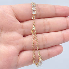 Load image into Gallery viewer, Gorgeous 18k Gold Filled Baguette Cubic Zirconia Necklace Or Bracelet
